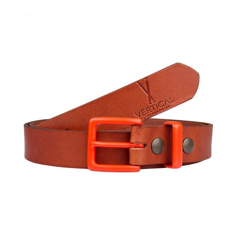 Ceinture en cuir marron homme avec boucle