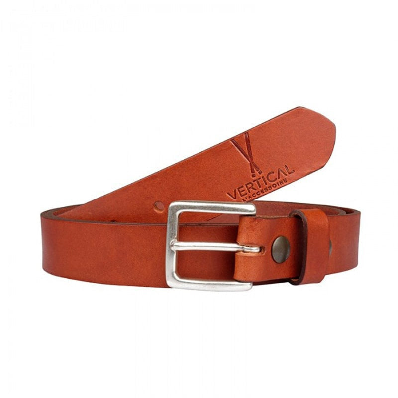 Ceinture en cuir marron homme avec boucle