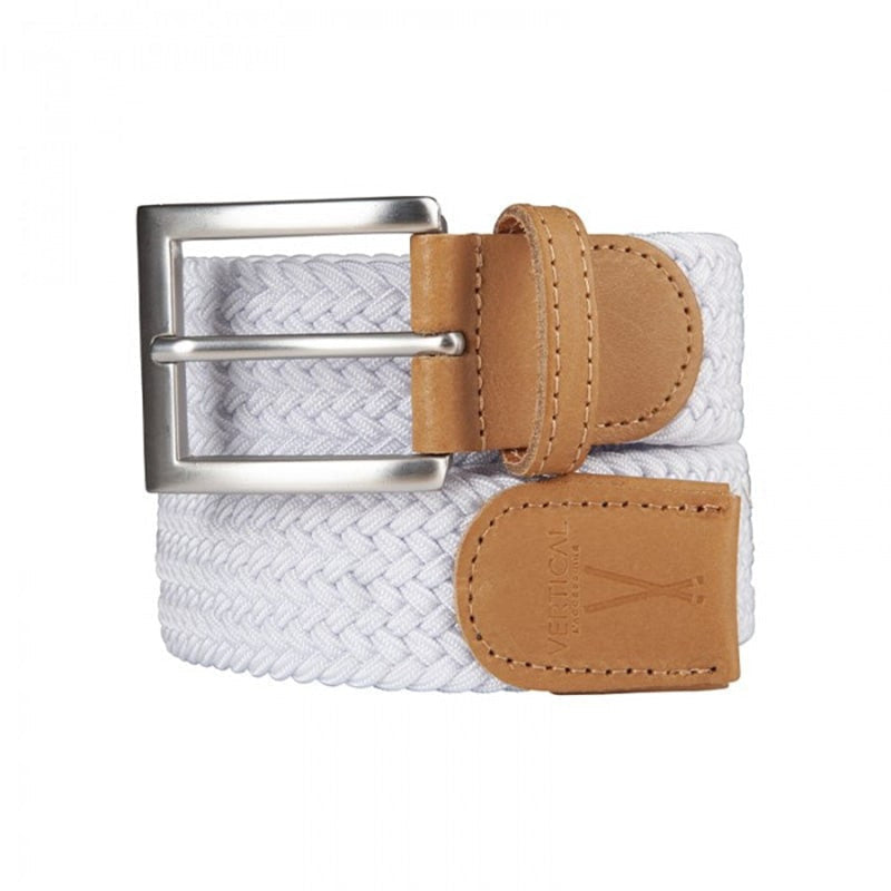 Ceinture homme tressée blanc