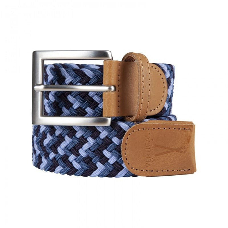 Ceinture tressée homme tendance  bleu