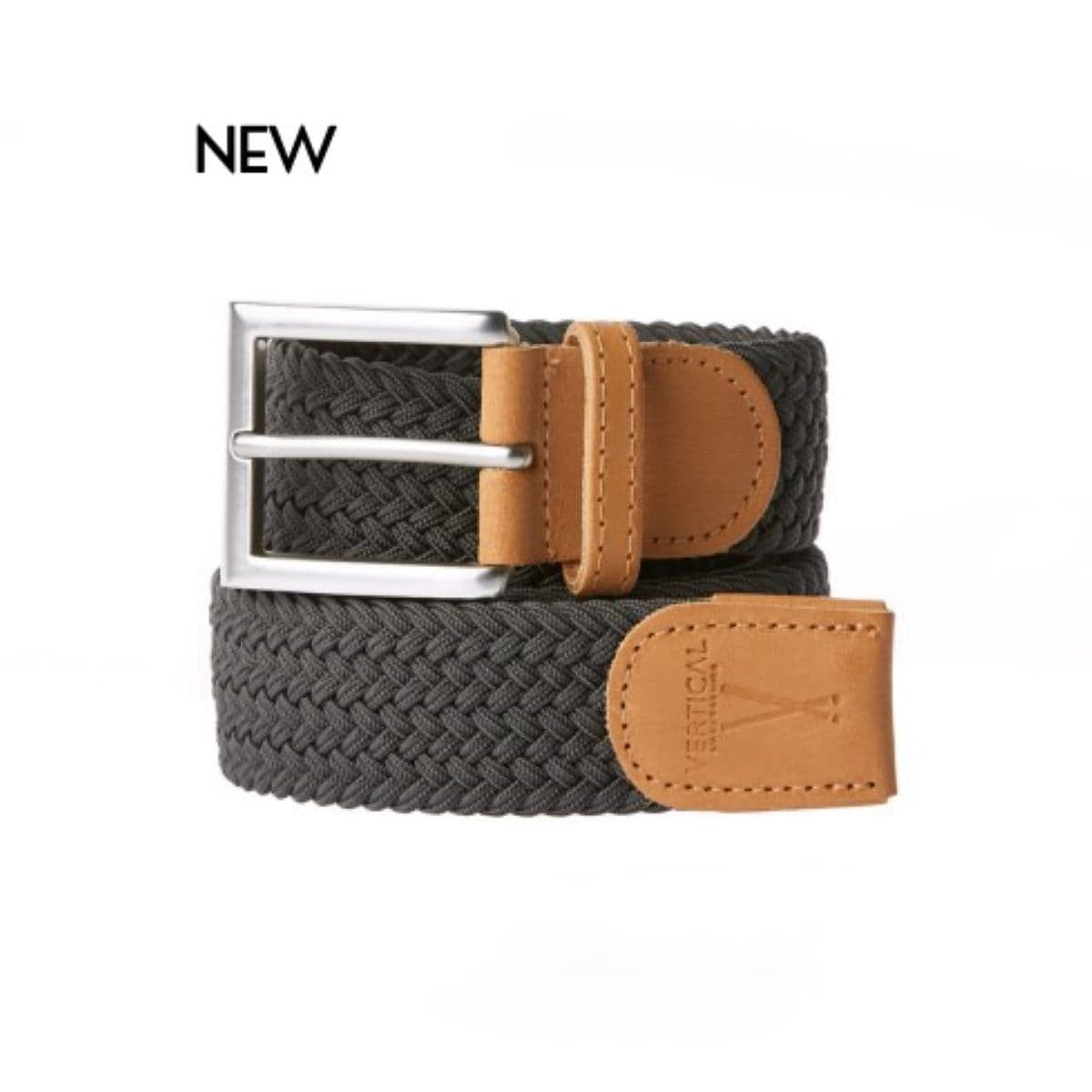 Ceinture homme tressée gris Anthracite