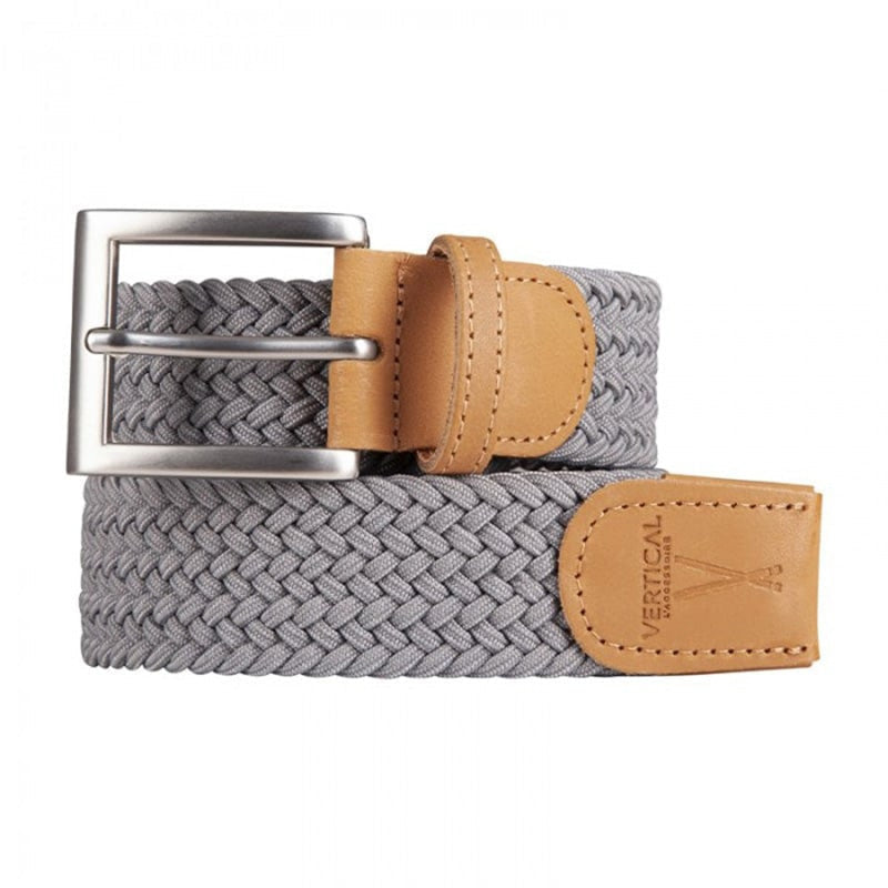 Ceinture tressée gris foncé
