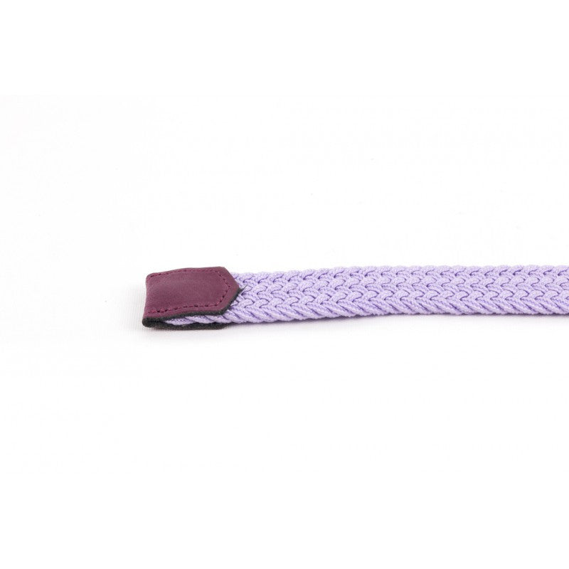 Ceinture tressée mauve bordeaux