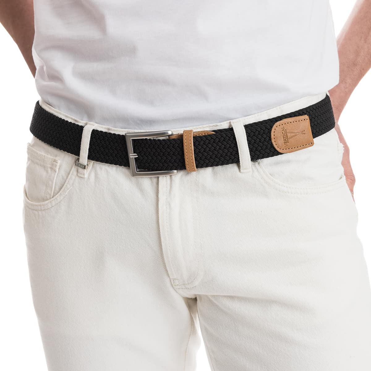 Ceinture tressée noire