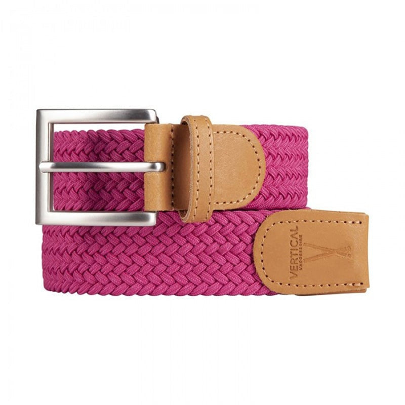 Ceinture homme tressée rose