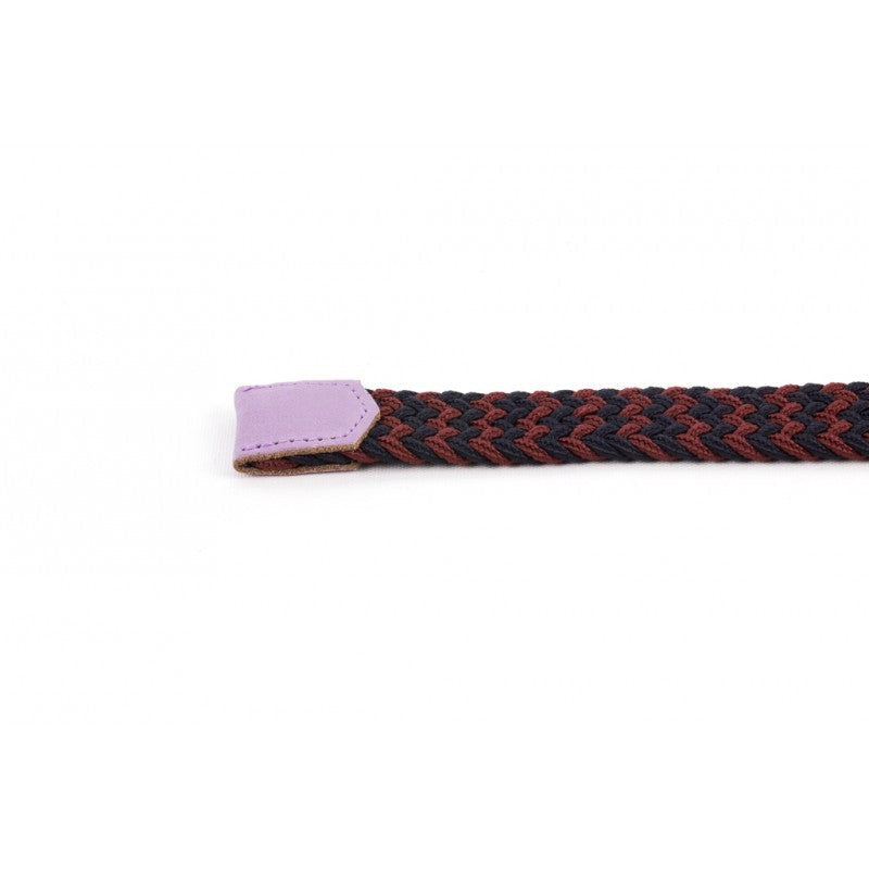 Ceinture tressée rouge noir