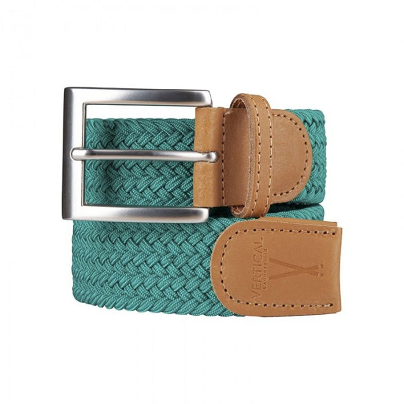 Ceinture tressée homme vert