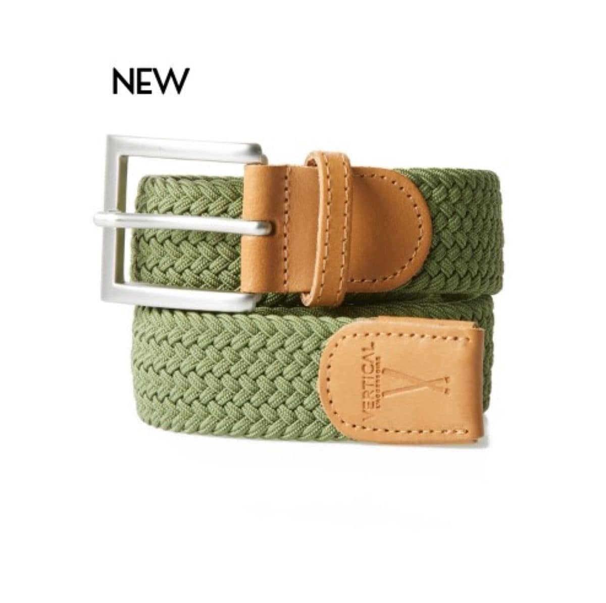 Ceinture tressée vert Olive
