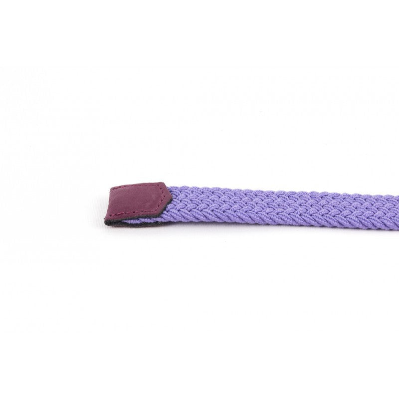 Ceinture tressée violet bordeaux