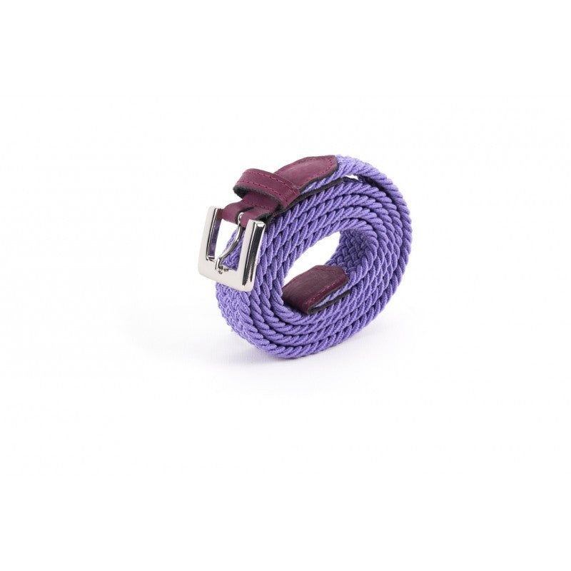 Ceinture tressée violet bordeaux