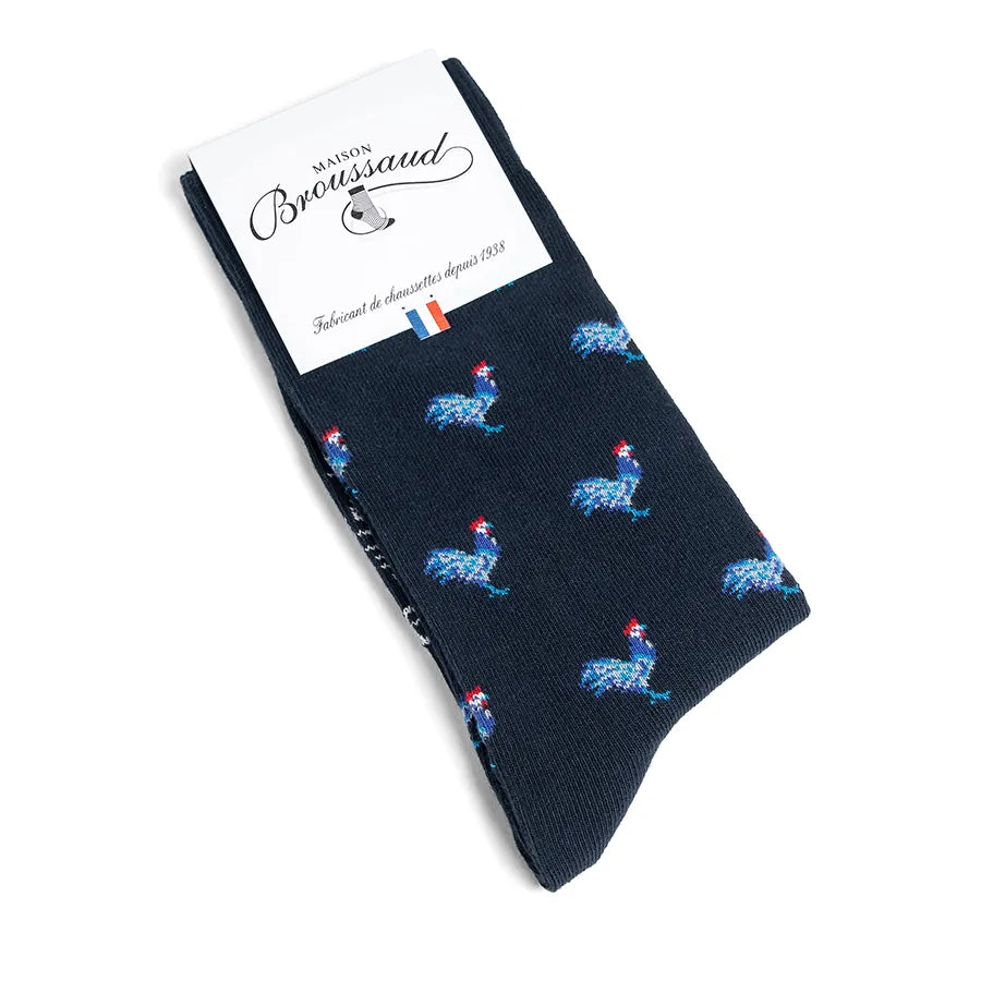 Chaussettes Les Coqs dans leur emballage Maison Broussaud