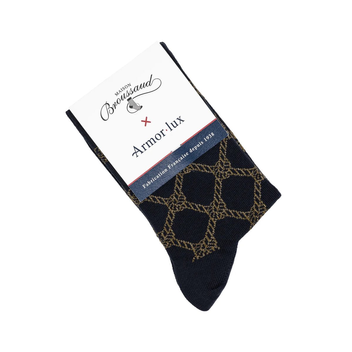 Chaussettes Les Cordages dans leur emballage Maison Broussaud x Armor-Lux