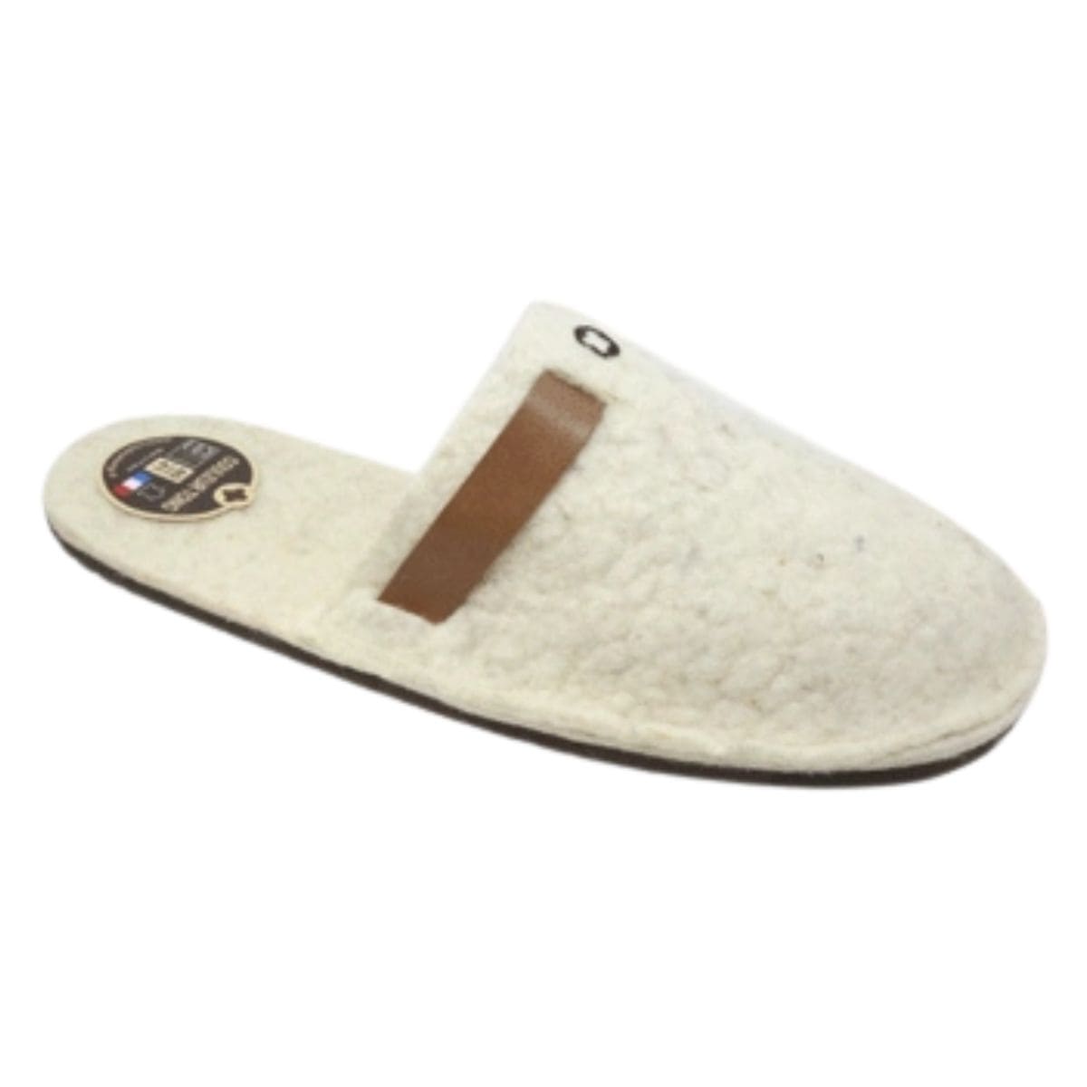 Chausson français en laine blanc