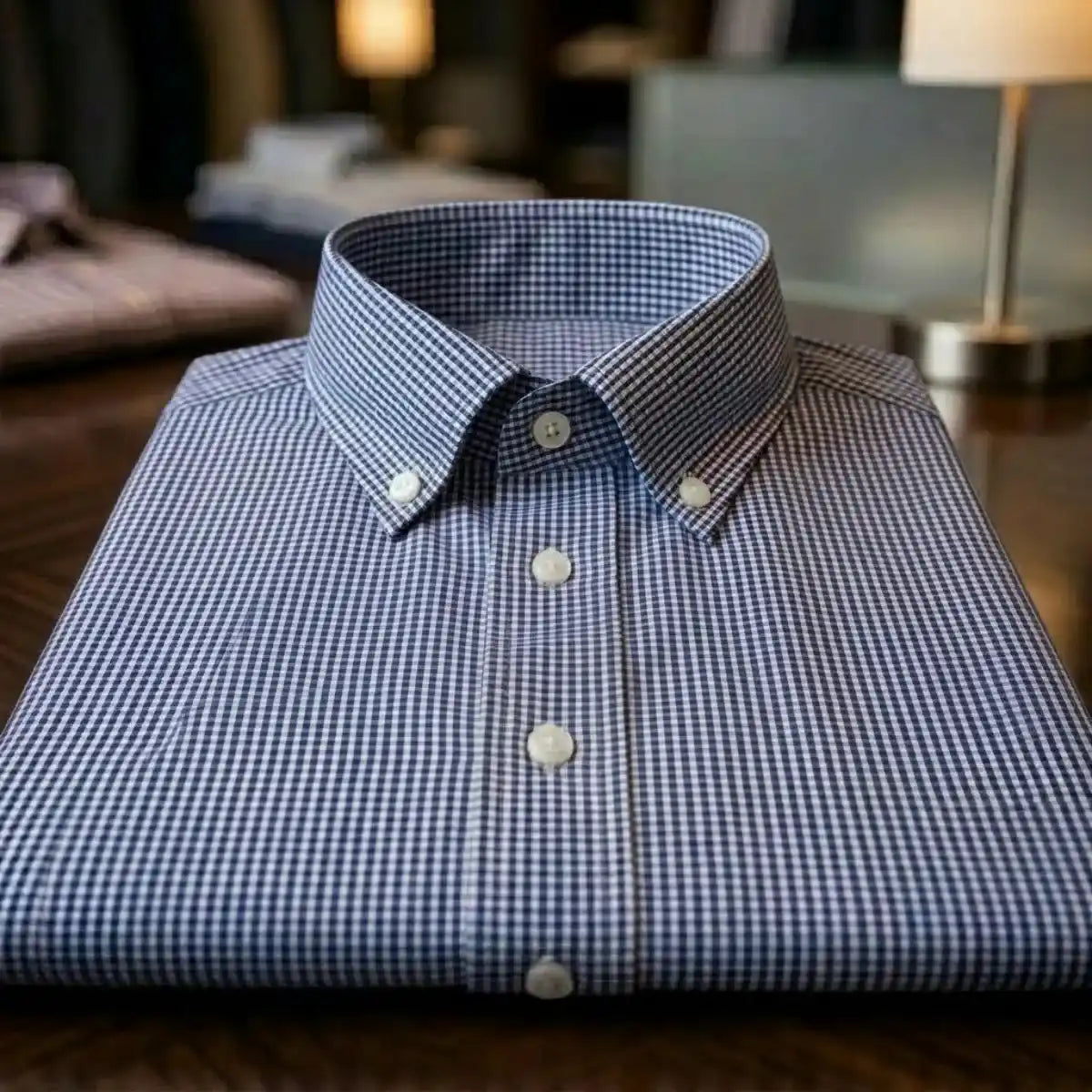 CHEMISE CARREAUX BLEU HOMME | MARINE - Chemise française