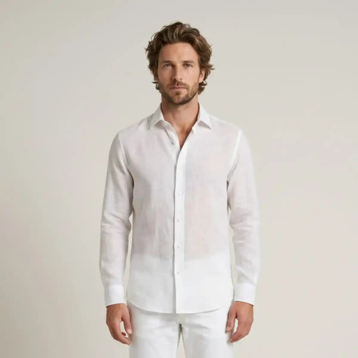 CHEMISE EN LIN BLANCHE | HOMME - Chemise française
