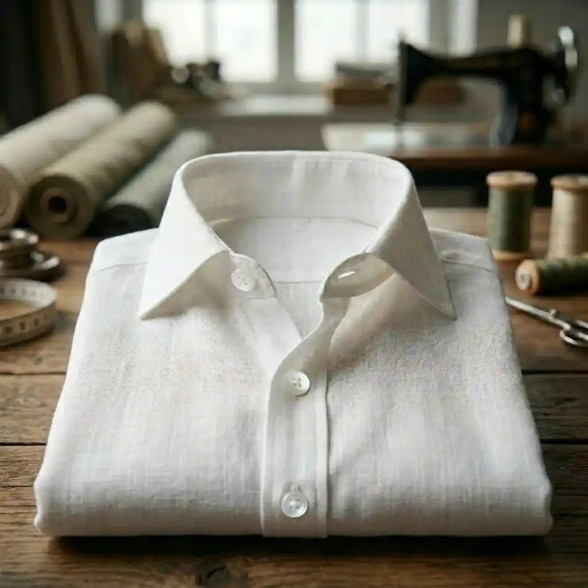 CHEMISE EN LIN BLANCHE | HOMME - Chemise française