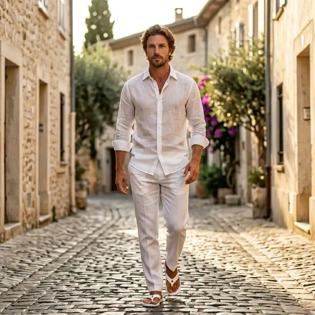 CHEMISE EN LIN BLANCHE | HOMME - Chemise française