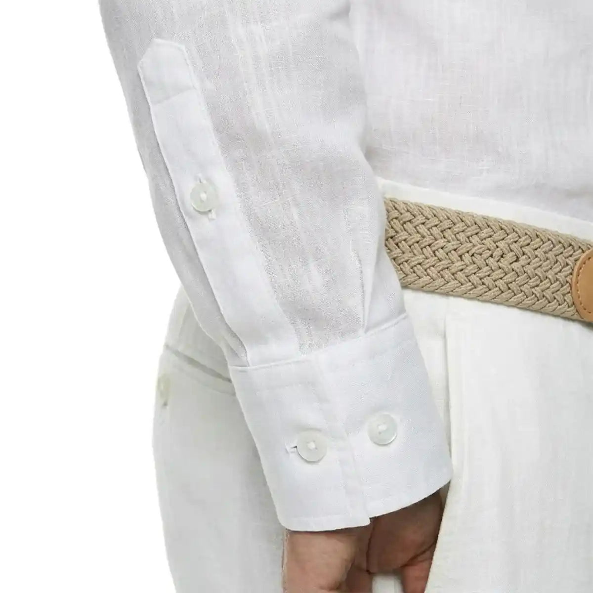 CHEMISE EN LIN BLANCHE | HOMME TEMP - Chemise française