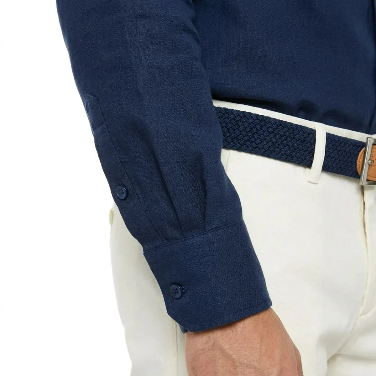 CHEMISE EN LIN BLEU | MARINE - Chemises françaises