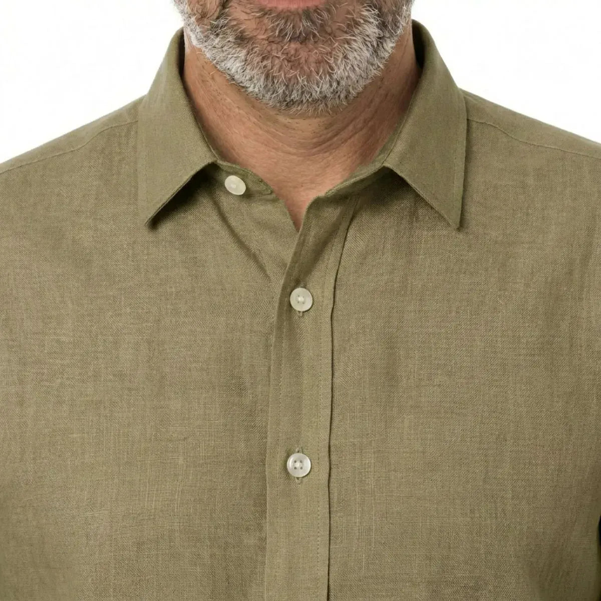 CHEMISE EN LIN KAKI | HOMME - Chemises françaises