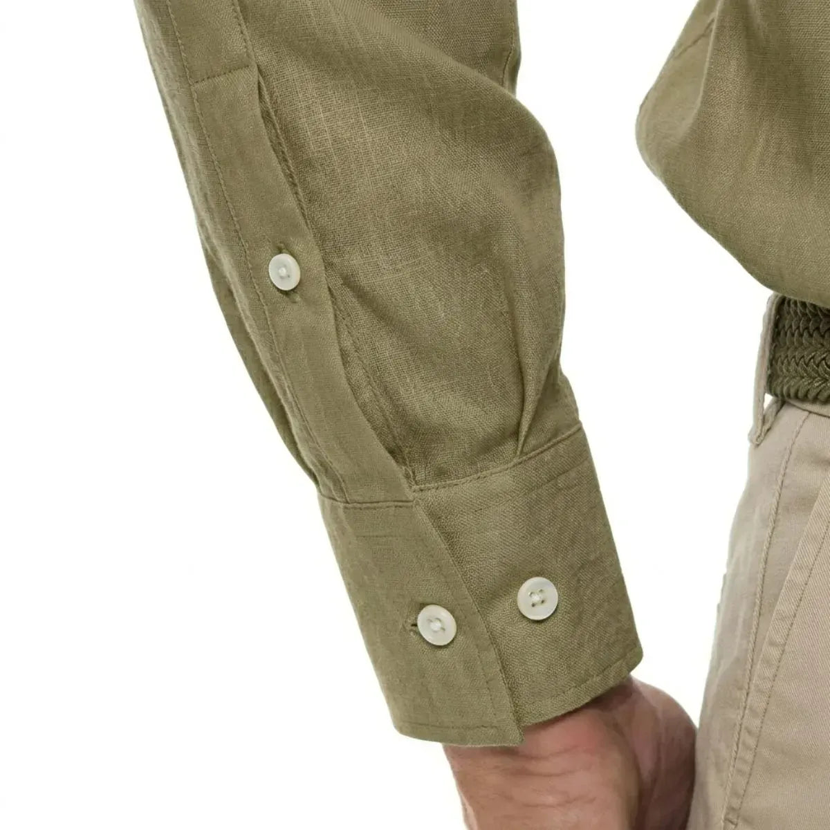 CHEMISE EN LIN KAKI | HOMME - Chemises françaises