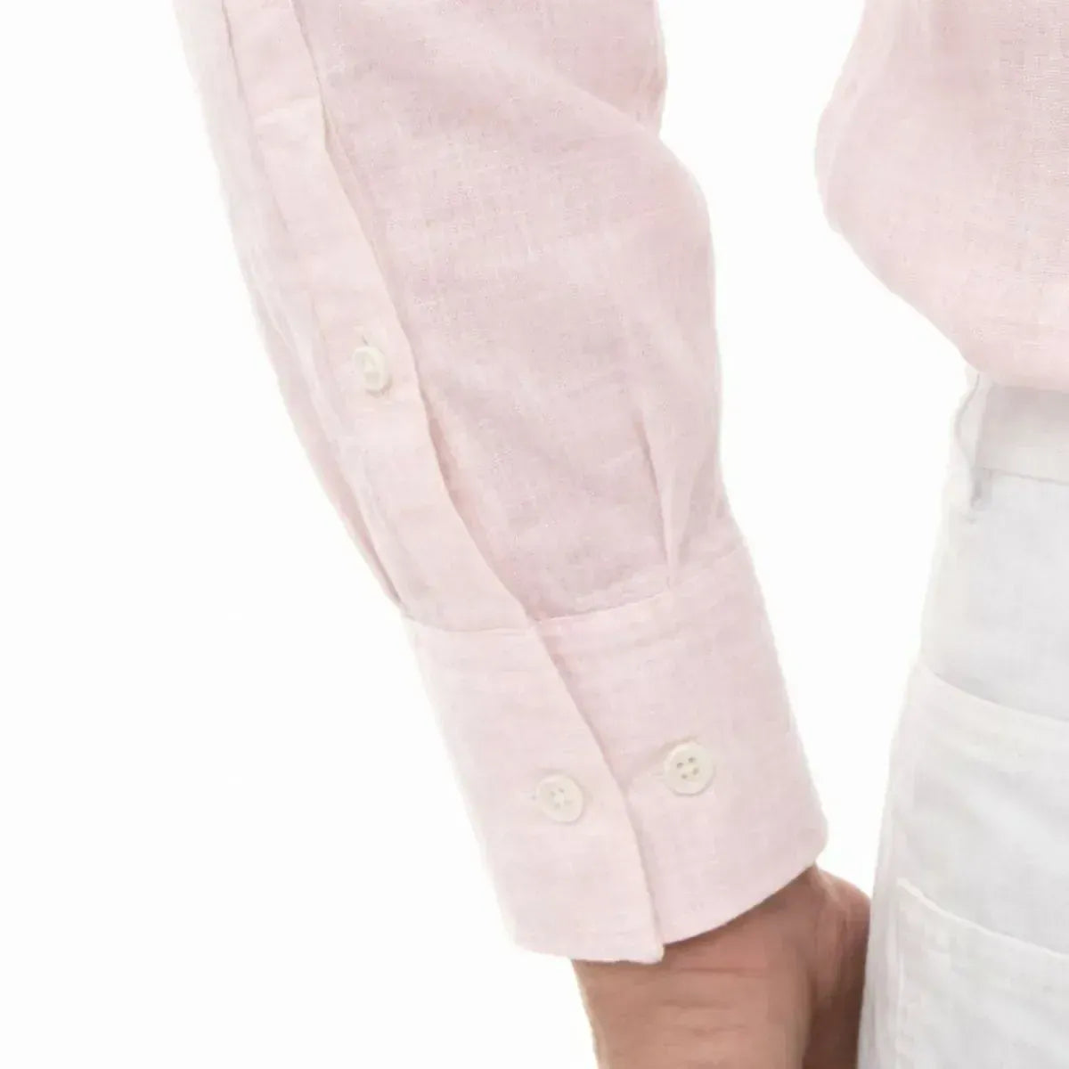 CHEMISE EN LIN ROSE HOMME - Chemise française