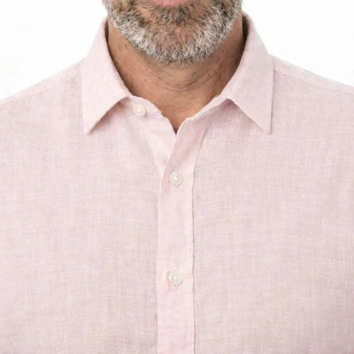 CHEMISE EN LIN ROSE HOMME TEMP - Chemise française