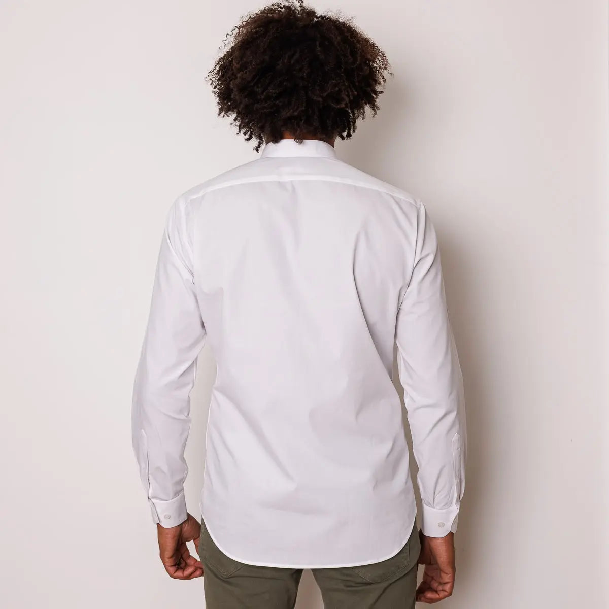 Chemise française col Mao blanche
