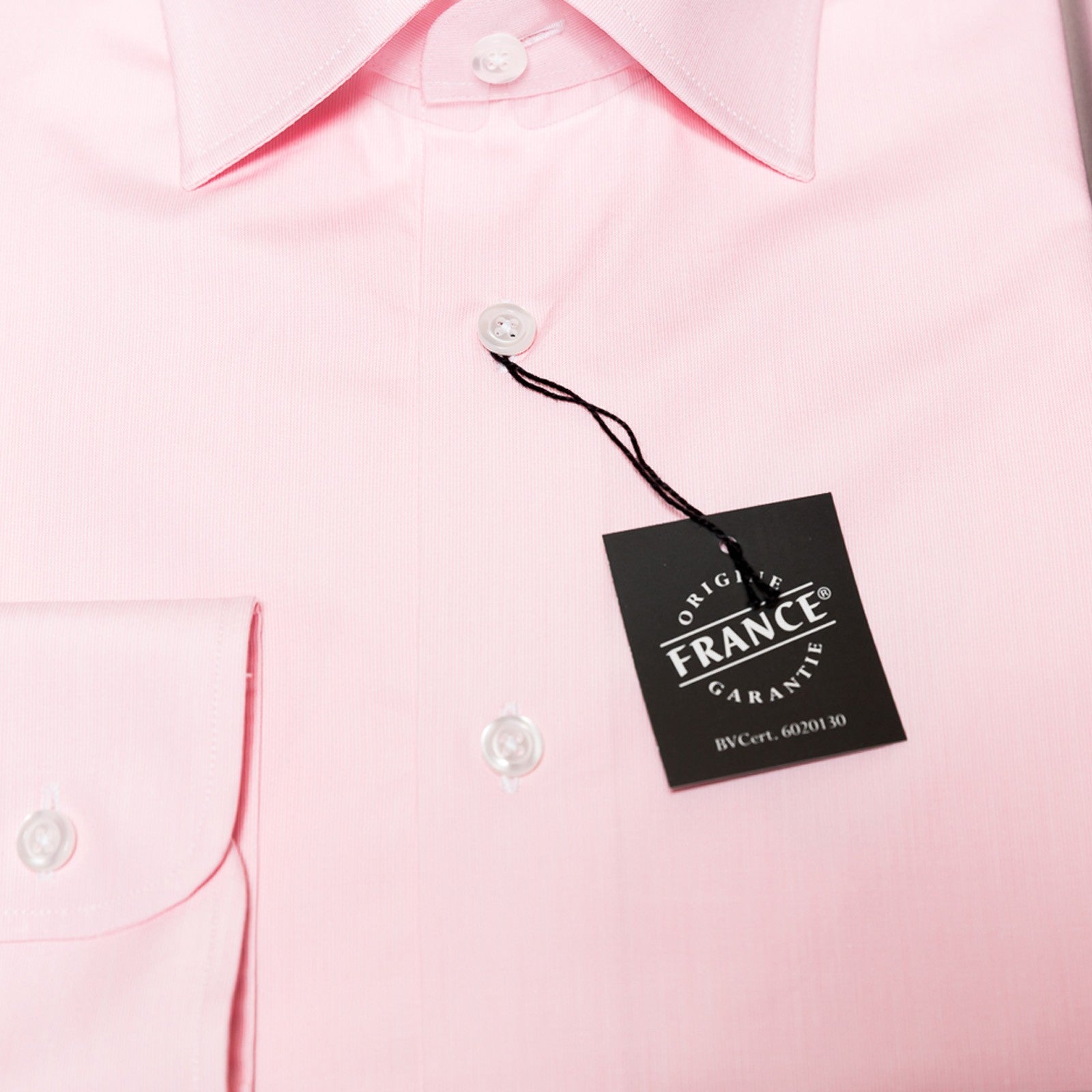 Chemise rose pour homme à manches longues