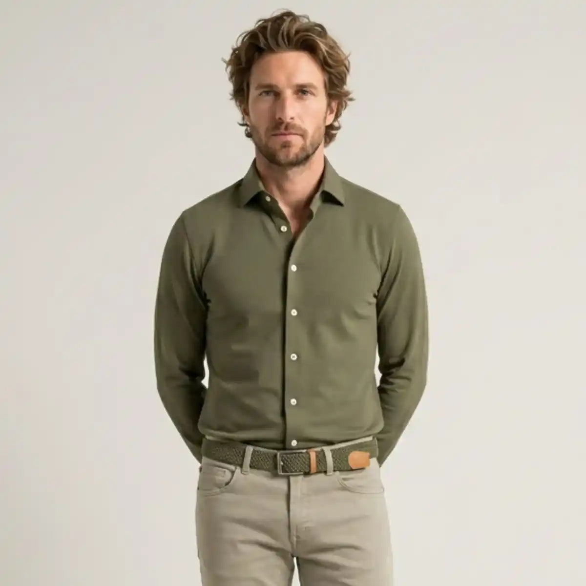 CHEMISE KAKI HOMME TEMP - Chemise française