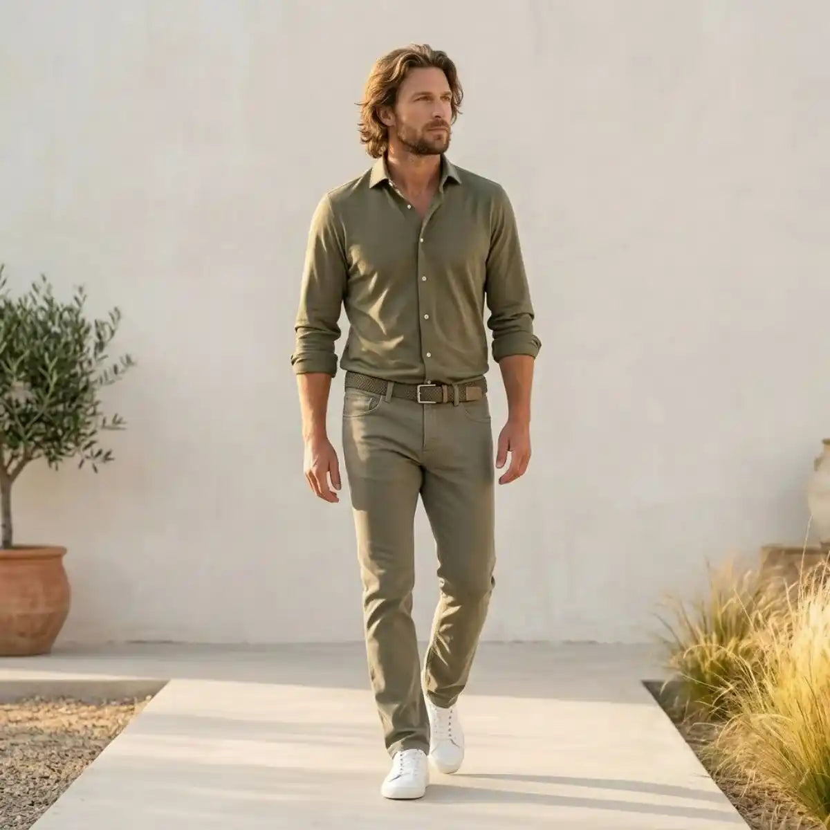 CHEMISE KAKI HOMME TEMP - Chemise française