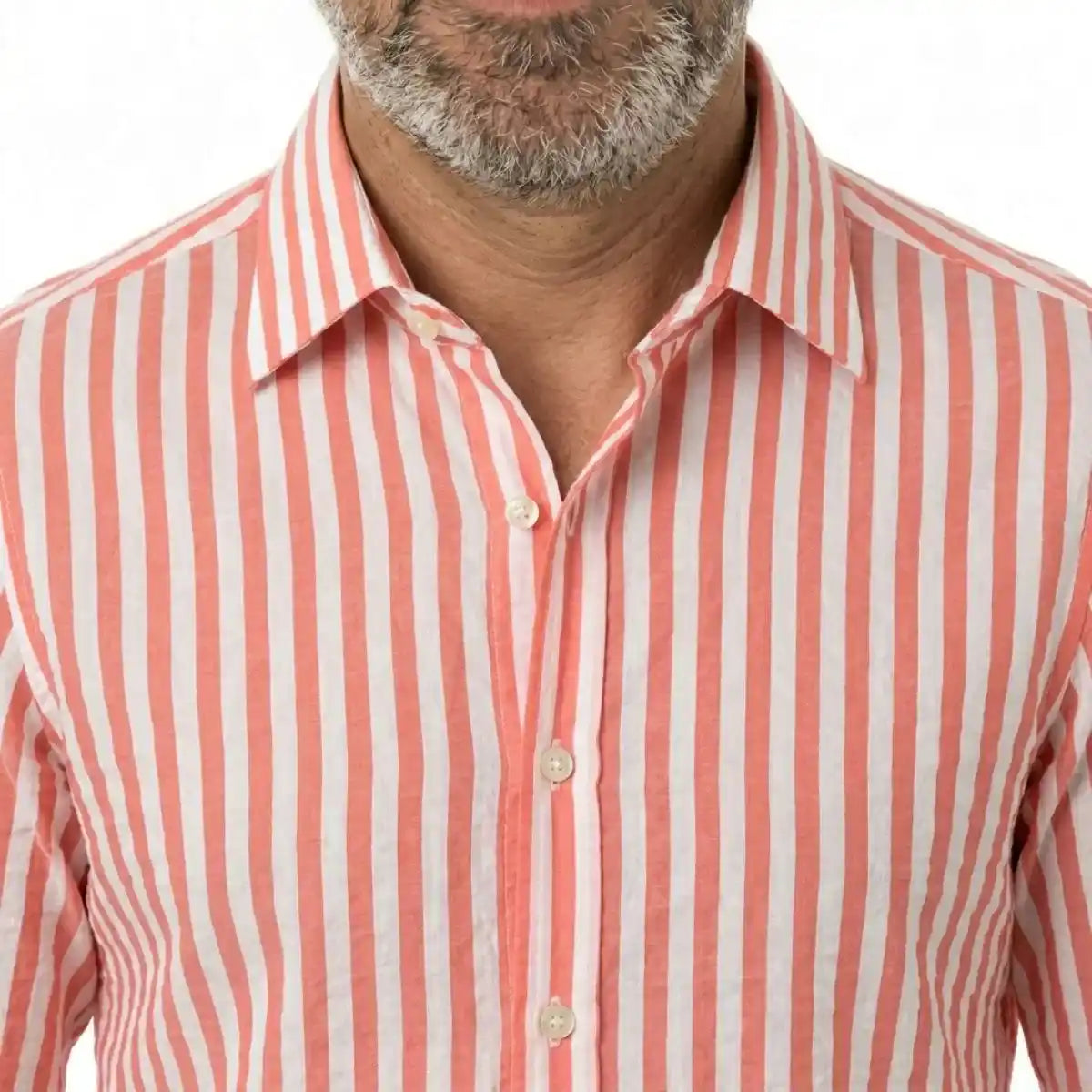 CHEMISE RAYEE HOMME | FUSCHIA TEMP - Chemise française