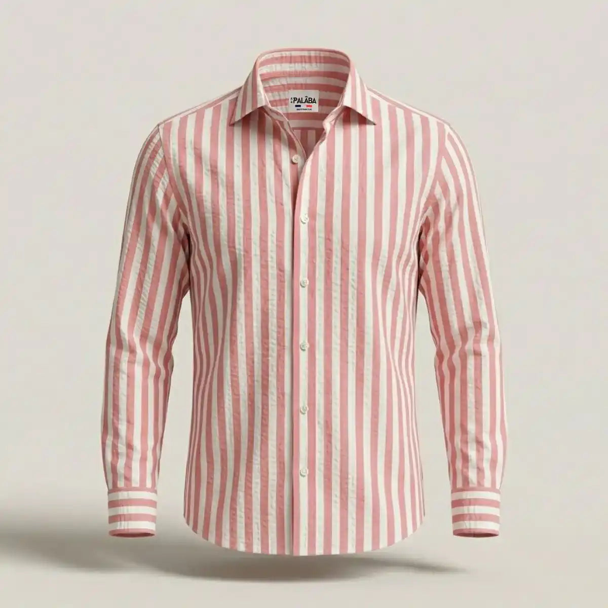 CHEMISE RAYEE HOMME | FUSCHIA TEMP - Chemise française