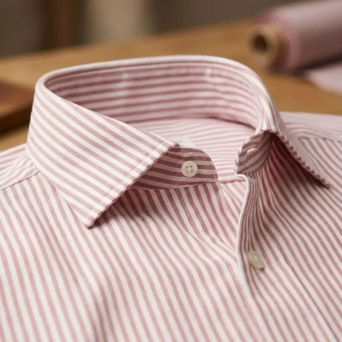 CHEMISE RAYEE HOMME | ROSE - Chemise française