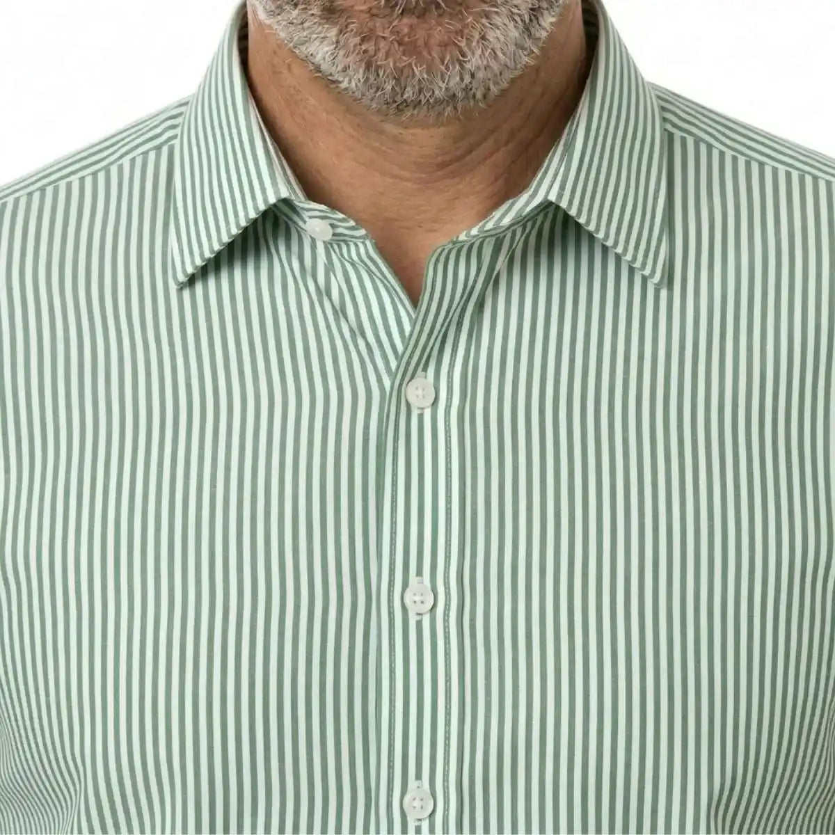 CHEMISE RAYEE HOMME | VERTE TEMP - Chemise française