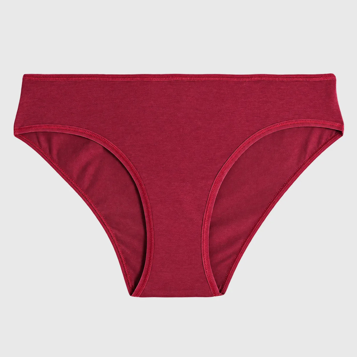 Culotte bordeaux en coton bio, coupe classique