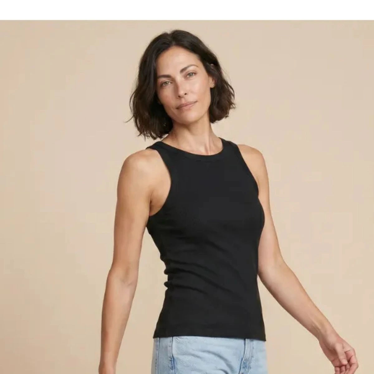 Débardeur noir coton bio