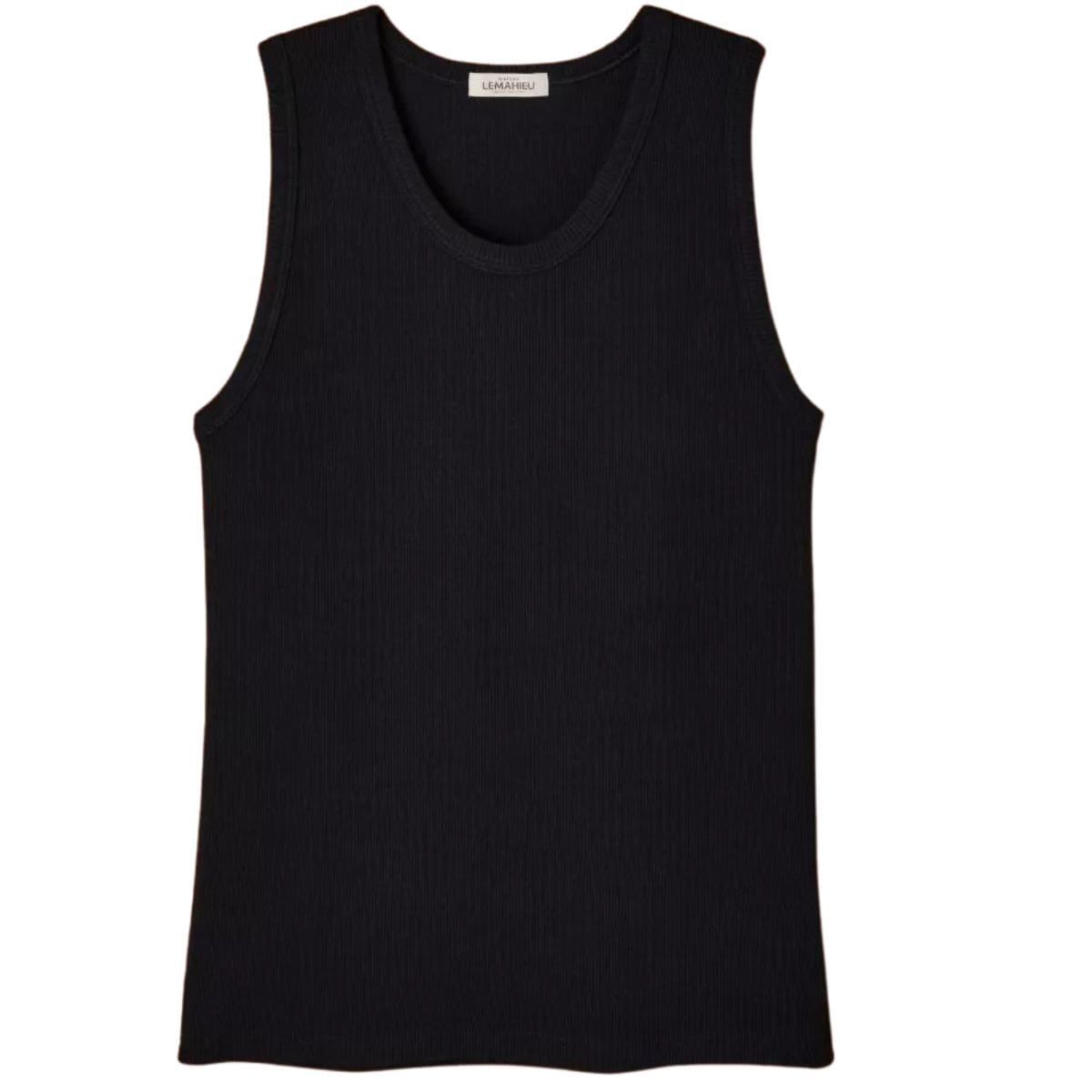 Débardeur homme Noir côte 2x2