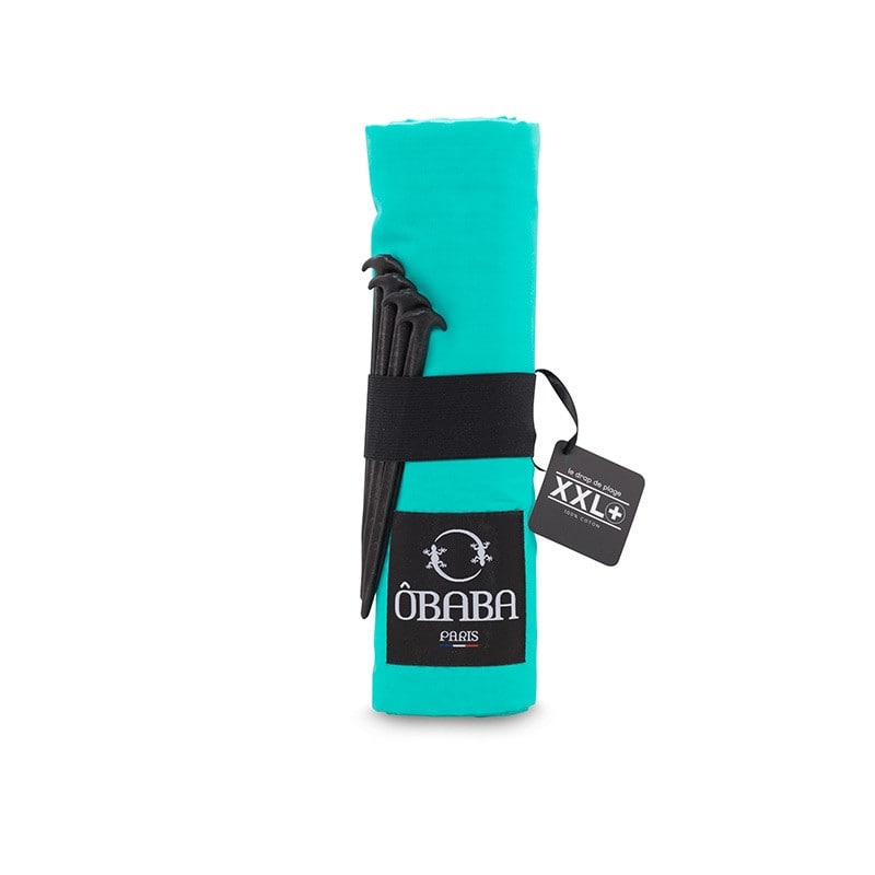 Drap de plage FAMILLE Turquoise 230x215