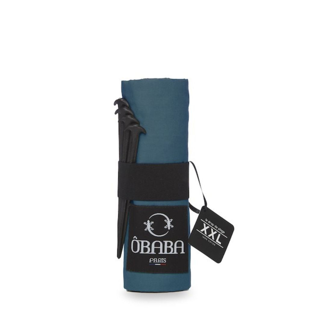 Drap de plage XXL 160x215 - bleu pétrole