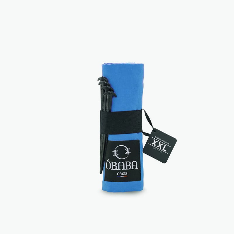 Drap de plage XXL 160x215 - Bleu Venise