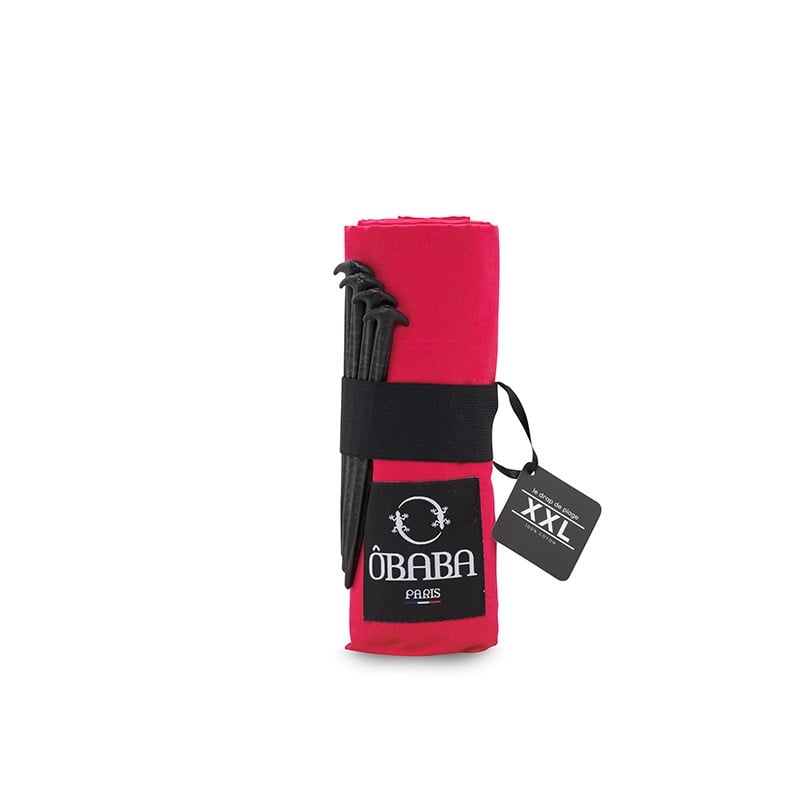 Drap de plage XXL 160x215 - Framboise