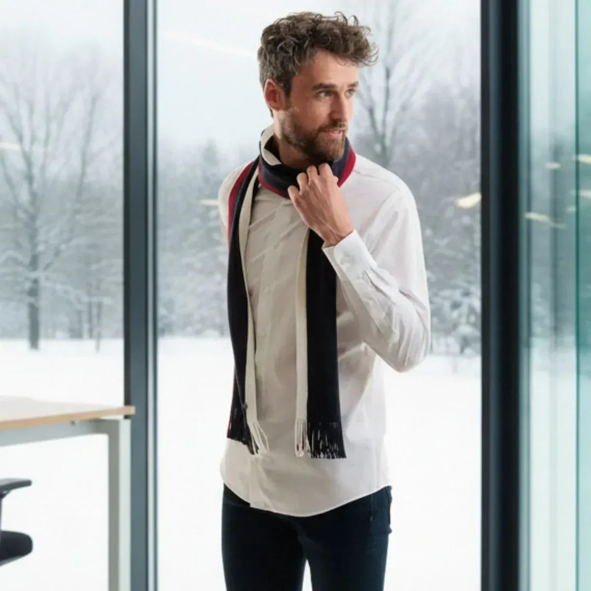 Echarpes pour homme bleu marine