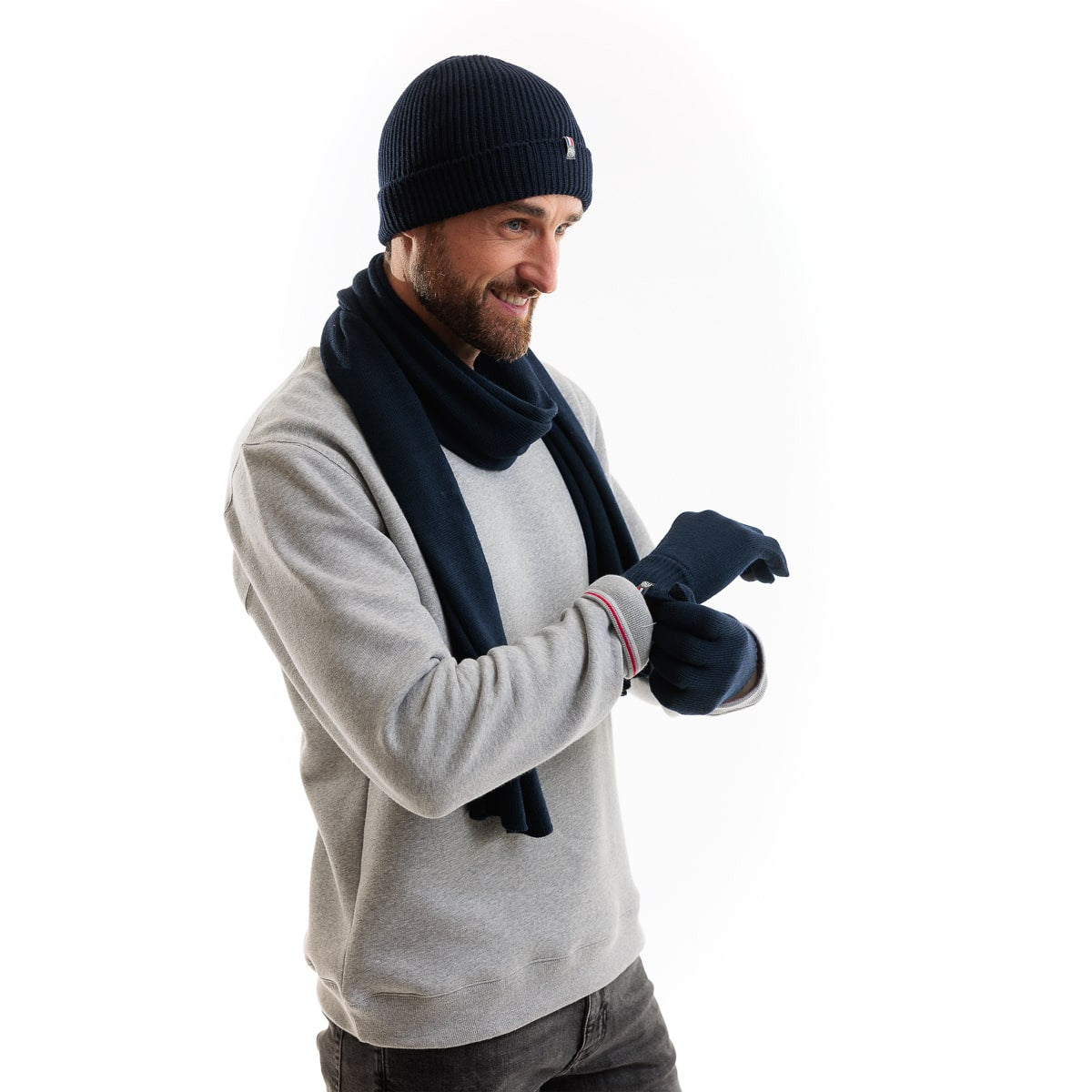 Echarpe homme noire en laine