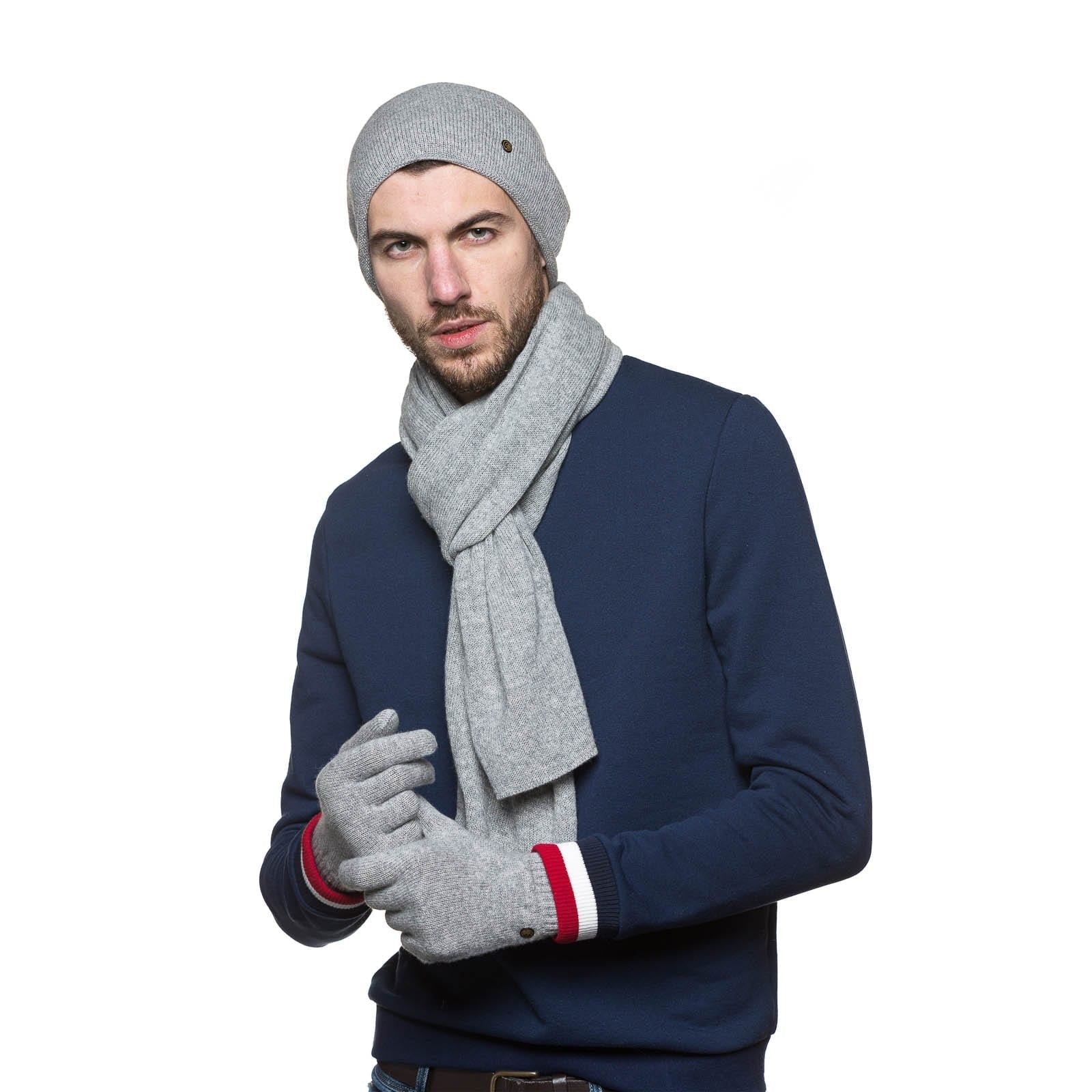 echarpe en cachemire grise pour homme