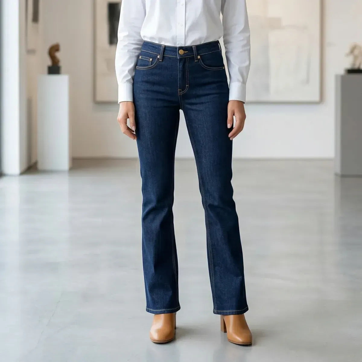 Jean Bootcut Femme | Coupe Flare Denim Coton Bio - JEAN