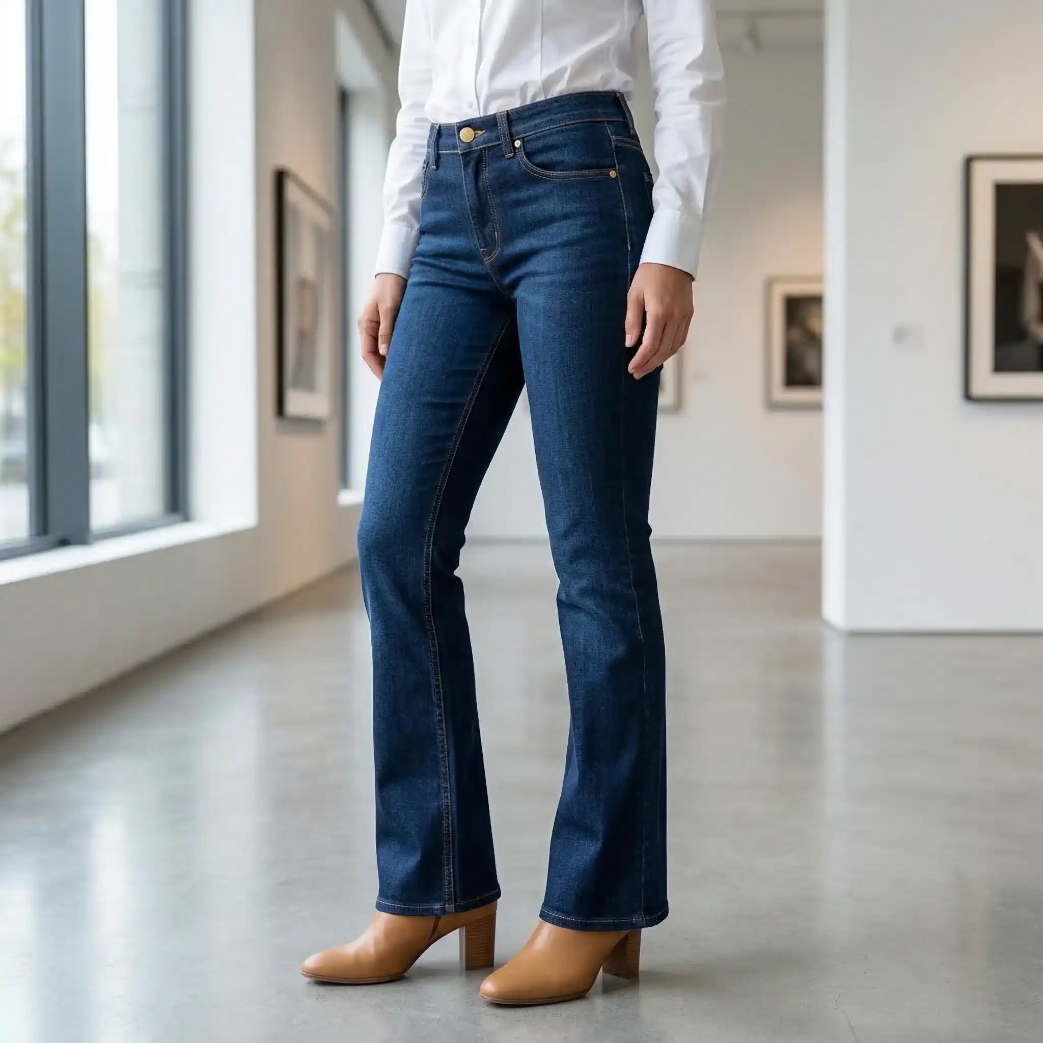 Jean Bootcut Femme | Coupe Flare Denim Coton Bio - JEAN