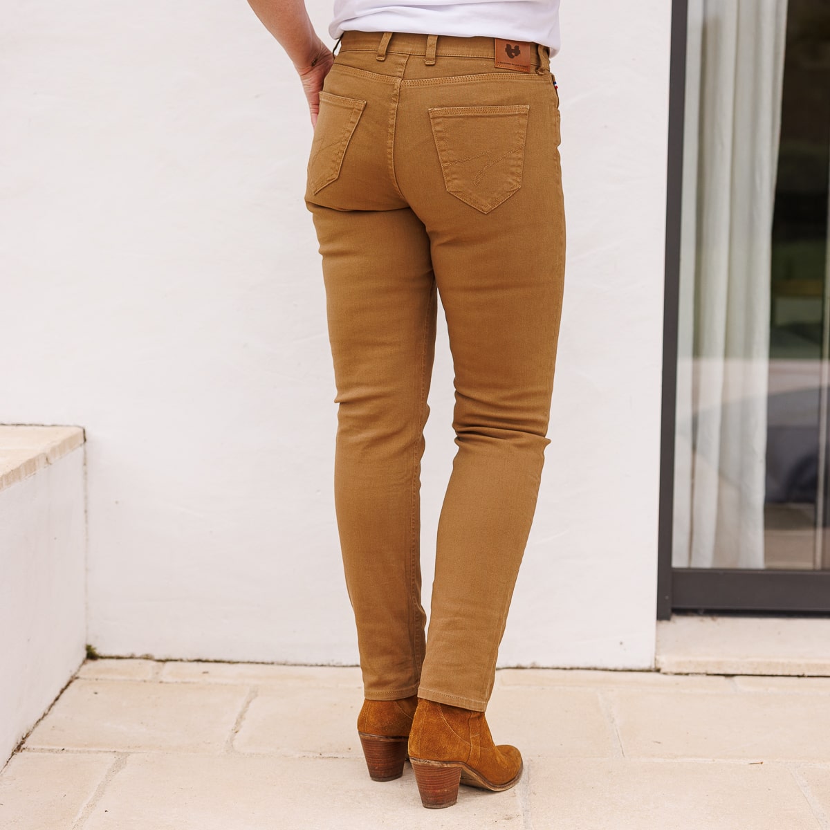 Jean français Cognac femme