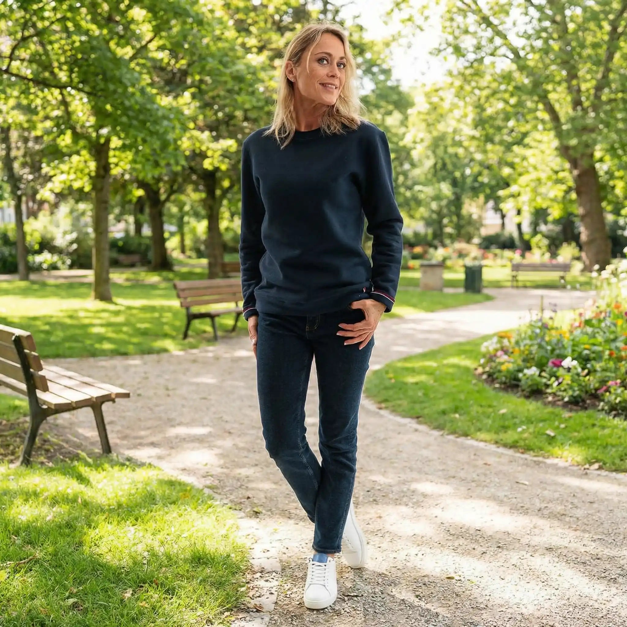 jean femme coupe mom made in France