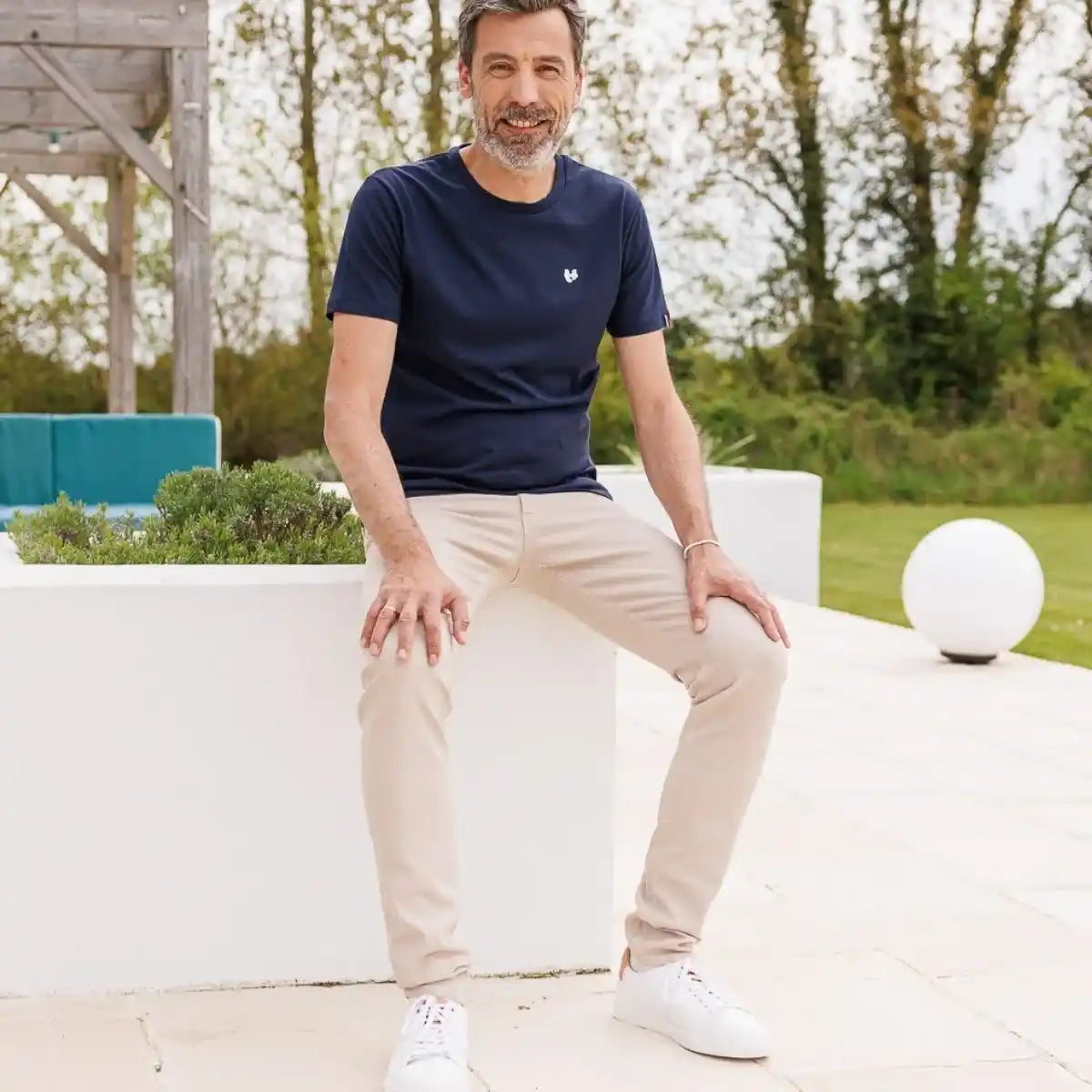 jean beige pour homme taille droite